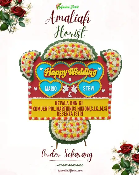 Papan Bunga Pernikahan Tobat